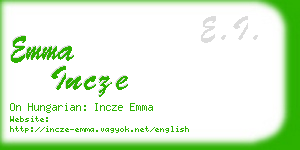 emma incze business card